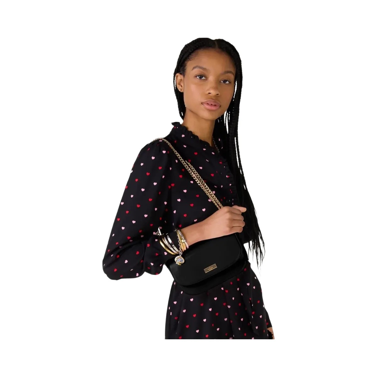 Kate Spade Krista Patent Chain Crossbody Black - HypeFly India View 2