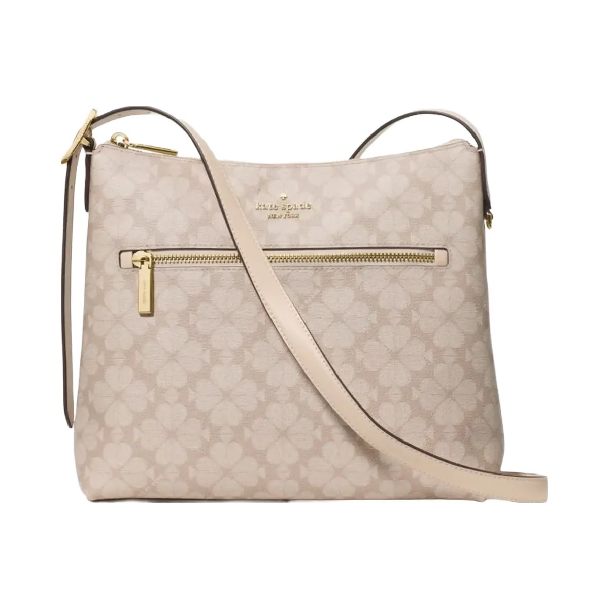 Kate Spade Flower Large Swingpack Buckle Crossbody Dark Beige Multi - HypeFly India View 1