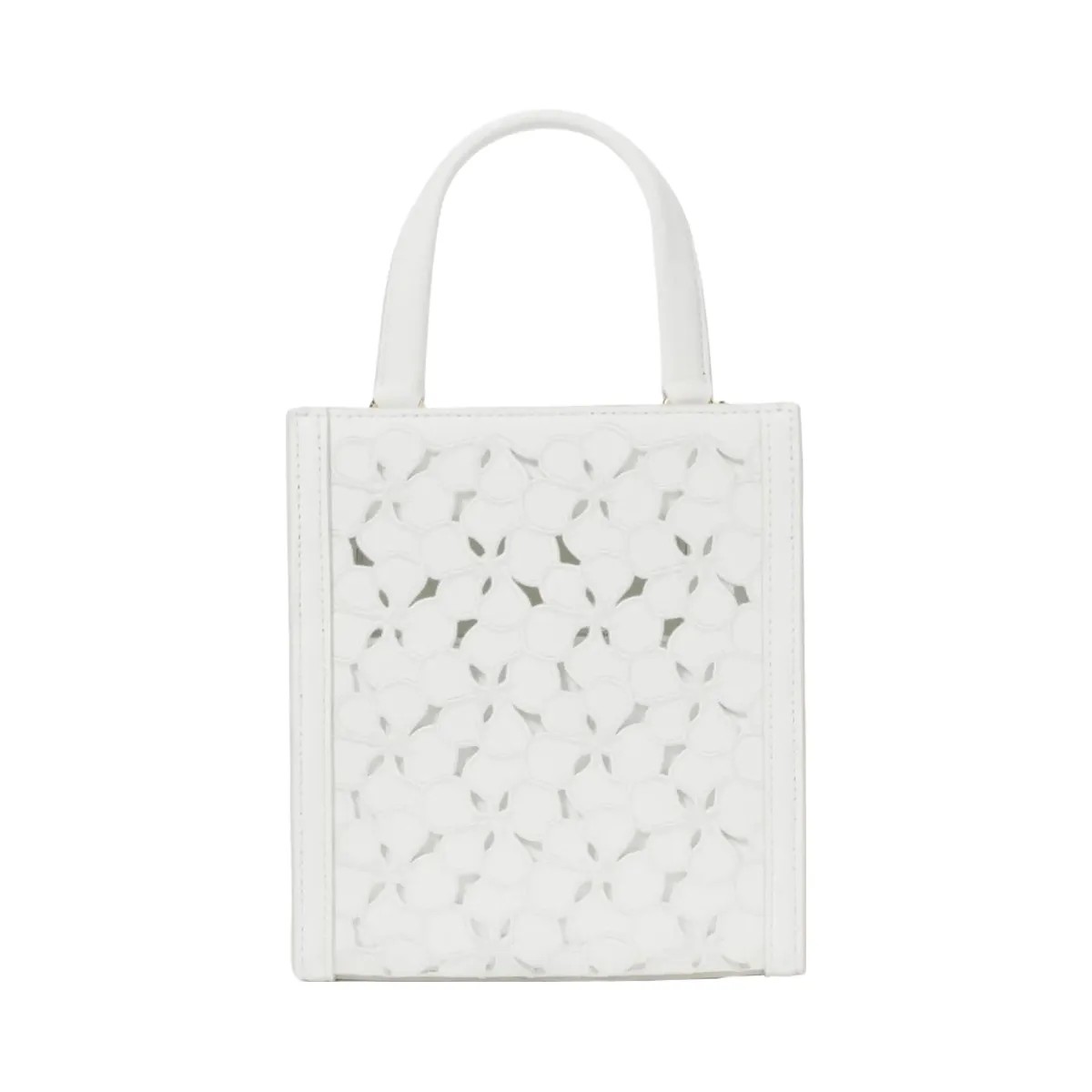 Kate Spade Manhattan Eyelet Mini Tote True White - HypeFly India View 6