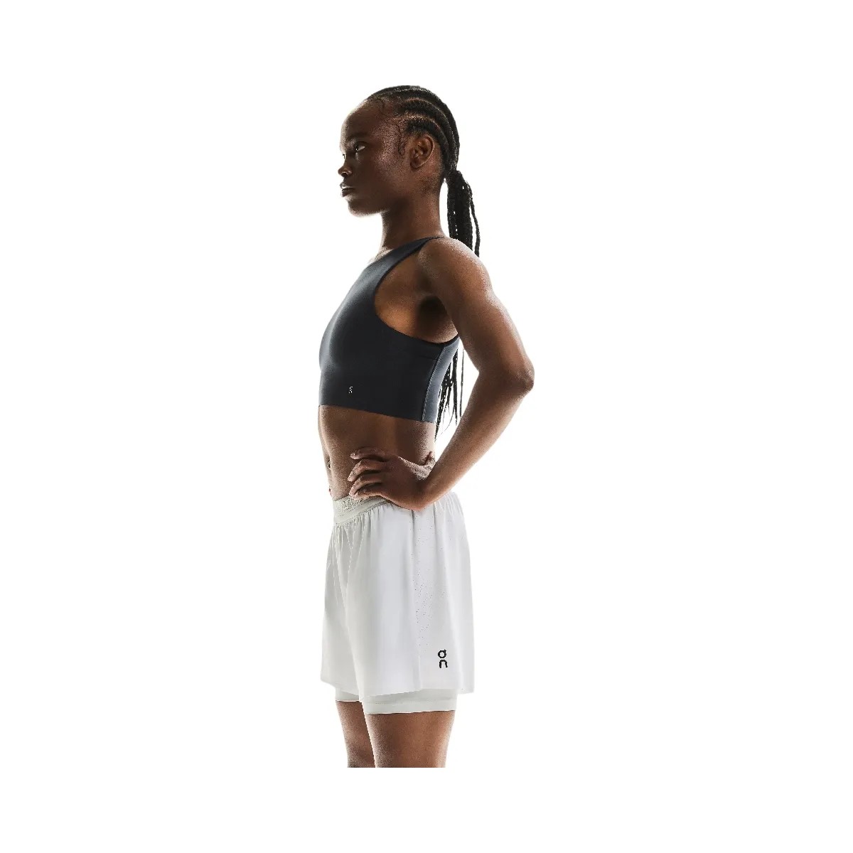 On 3" Performance 2/1 Shorts White | Glacier - HypeFly India View 3