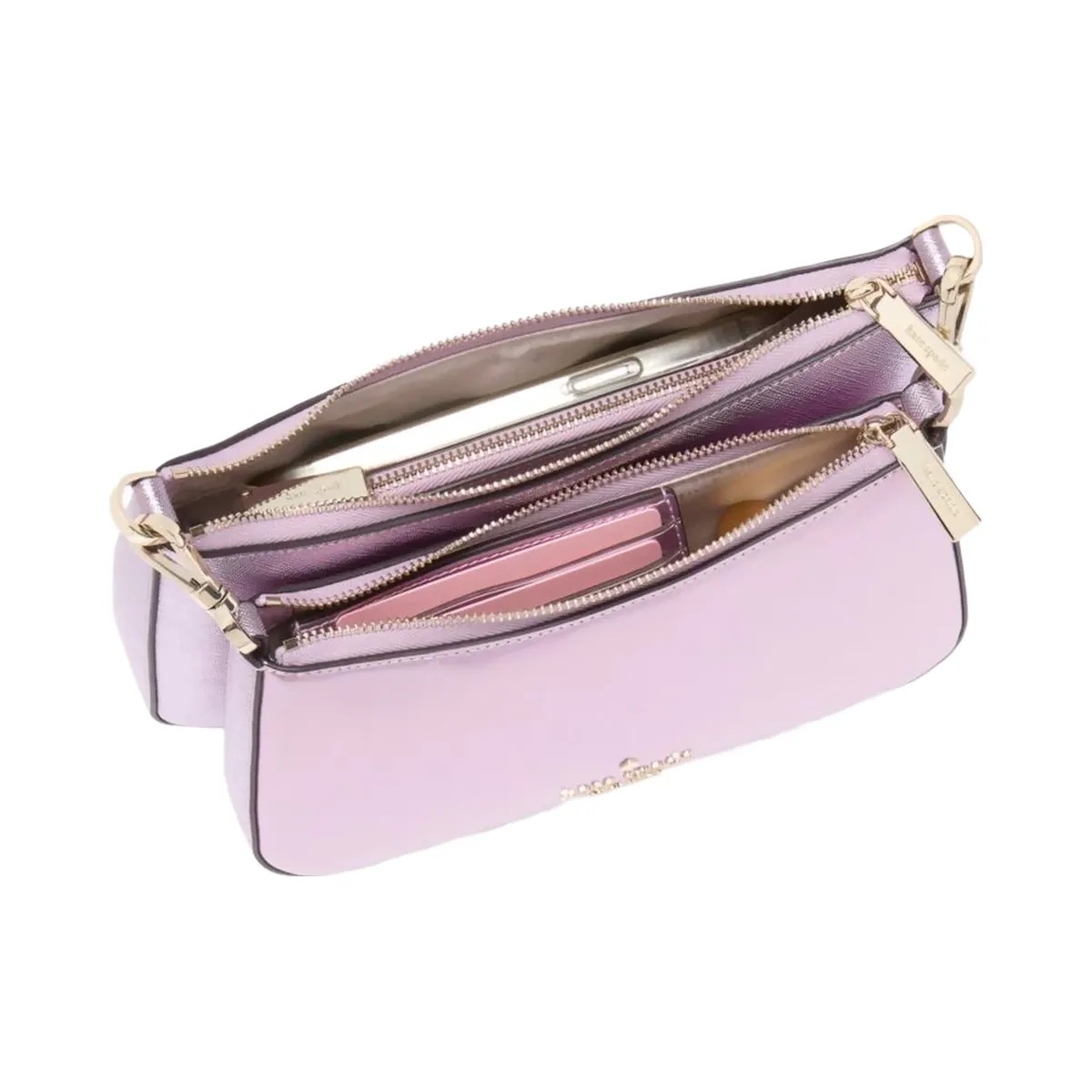 Kate Spade Duet Patent Crossbody Duo Quartz Pink - HypeFly India View 6