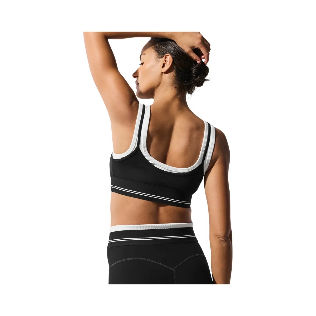 Alo Women's Airbrush Better Together Bra - Black/White - HypeFly India View 3