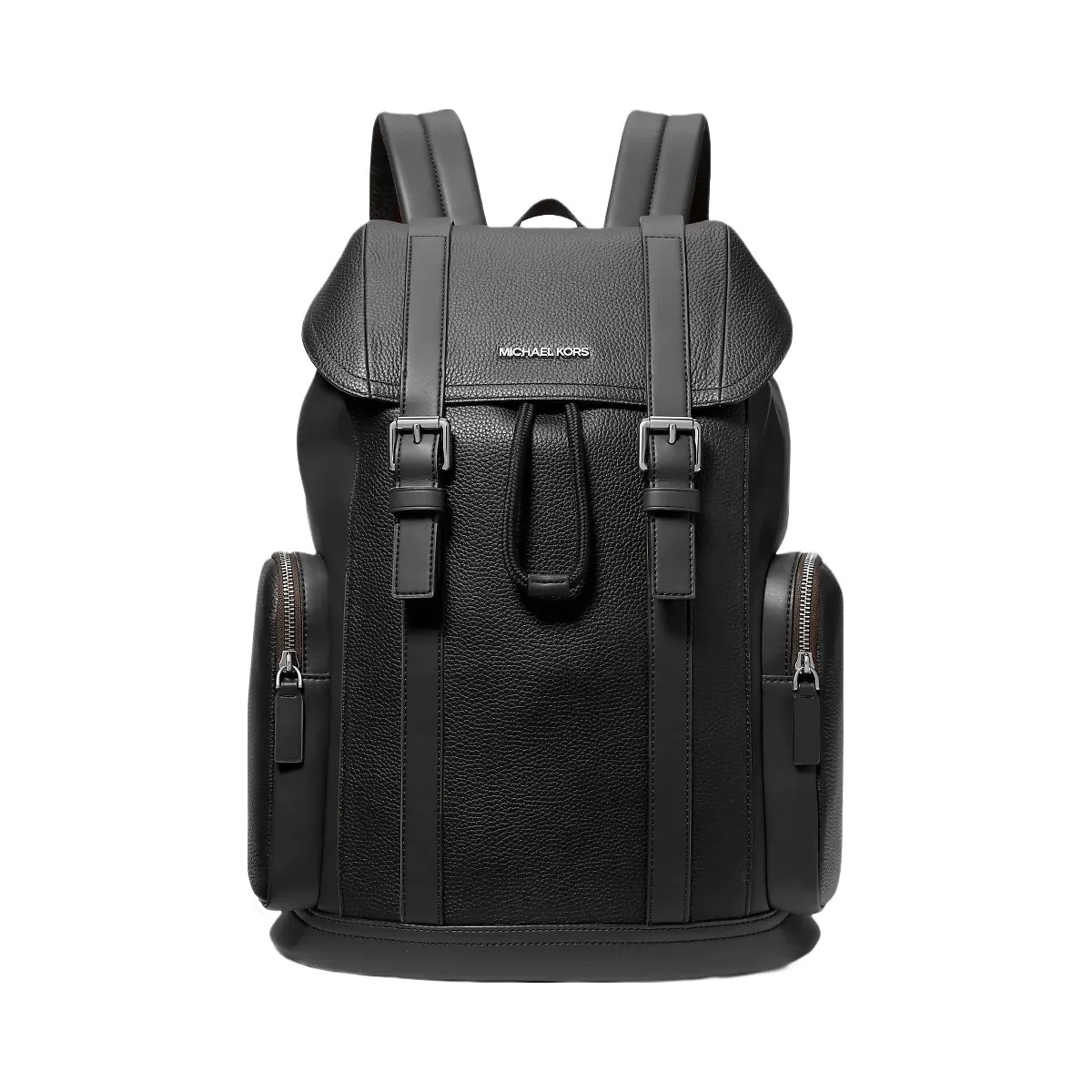 Michael Kors Cooper Pebbled Leather Backpack Black - HypeFly India View 1
