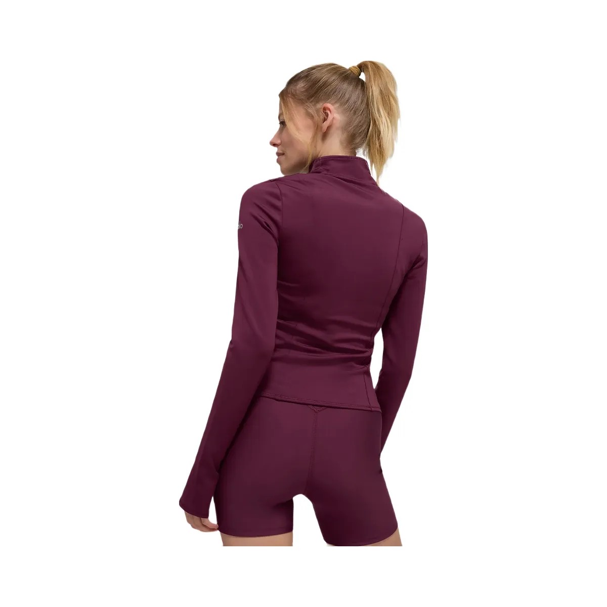 Alo Women's Airlift Winter Warm Radiant Full-Zip Jacket - Burgundy - HypeFly India View 3