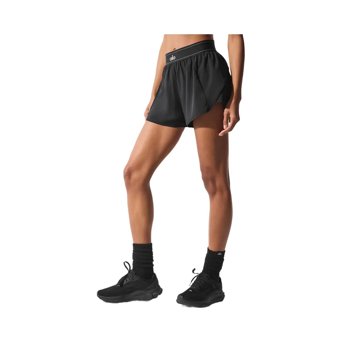 Alo Women's Match Point Short - Black - HypeFly India View 4