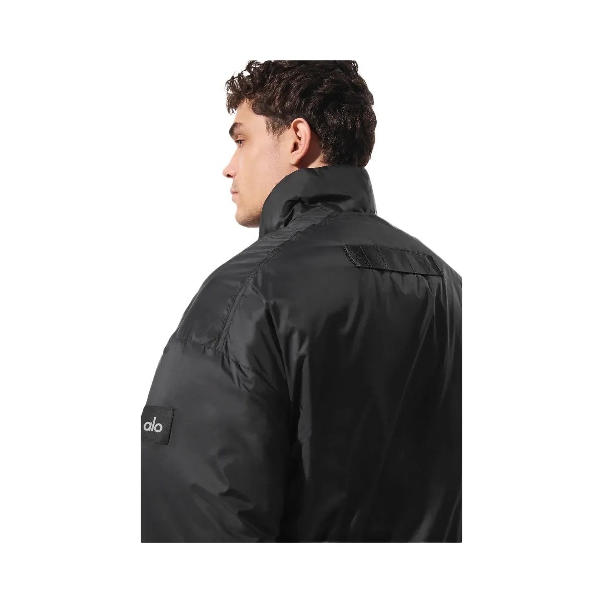 Alo Men's Latitude Light Weight 1/2 Zip Pullover Jacket - Black - HypeFly India View 4