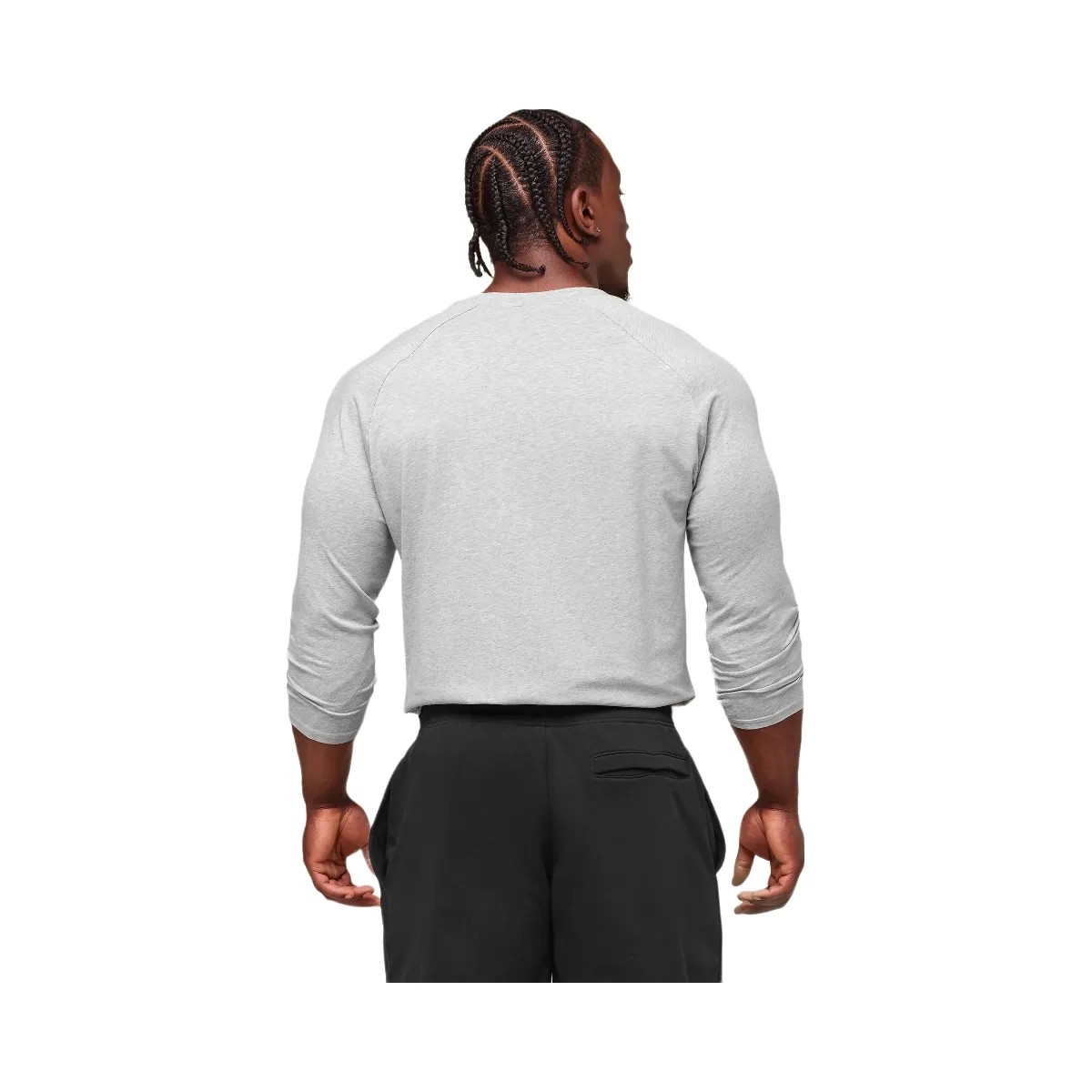 Gymshark Legacy Henley - Light Grey Marl - HypeFly India View 2