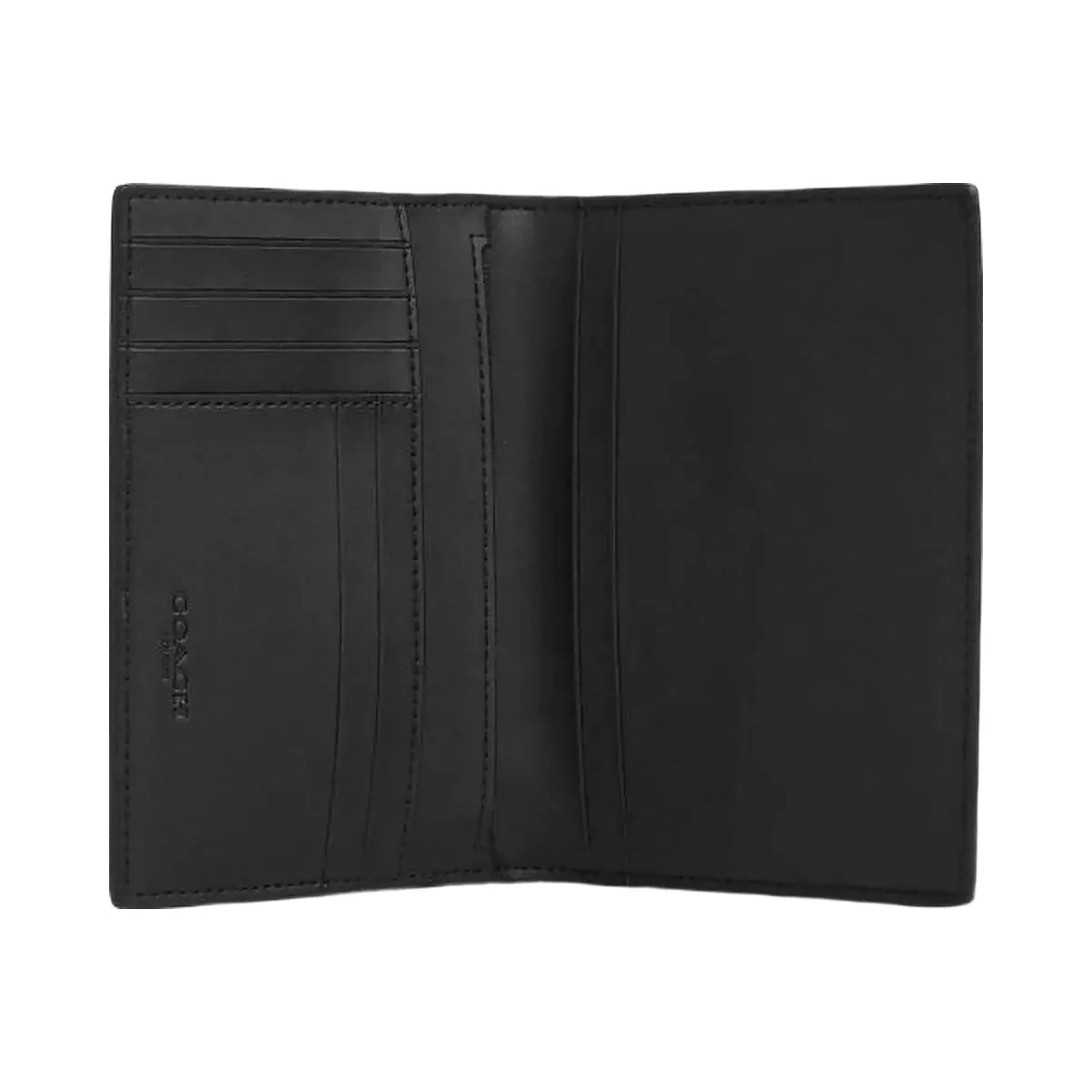 Coach Passport Card Case In Signature Canvas With Patches Signature Canvas-Gunmetal-Tan Multi - HypeFly India View 2