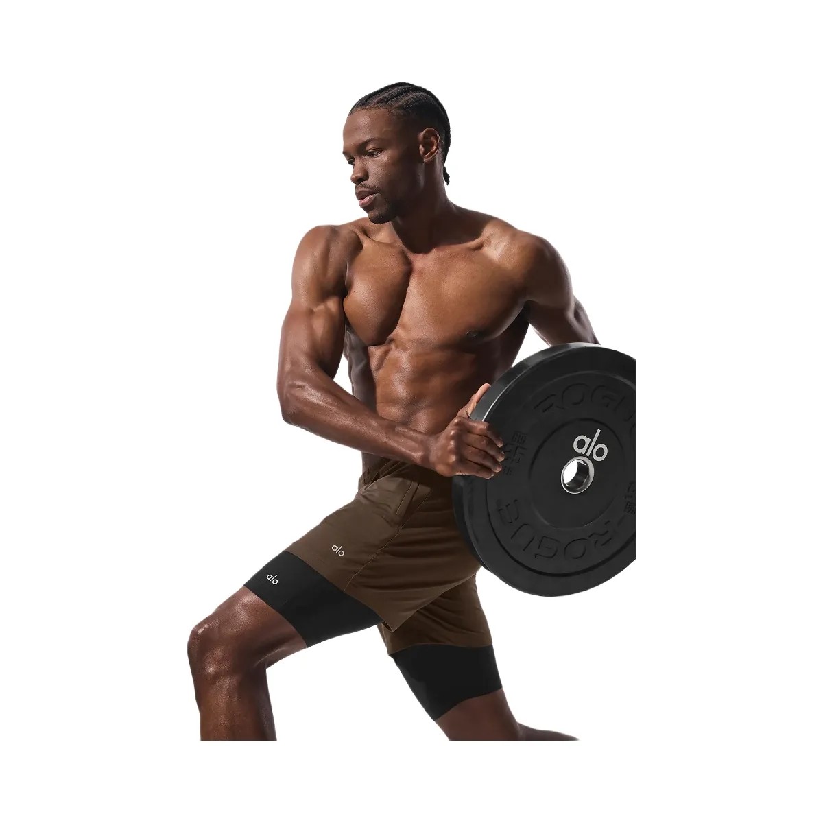 Alo Men's Conquer React 2-In-1 Performance Short - Espresso/Black - HypeFly India View 3