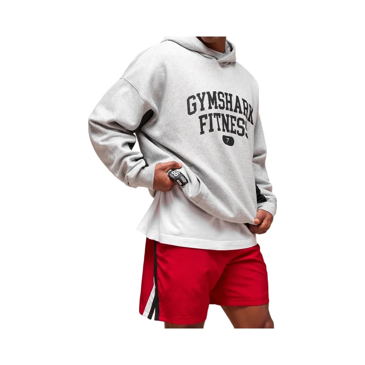 Gymshark Campus Hoodie - Light Grey Core Marl - HypeFly India View 4