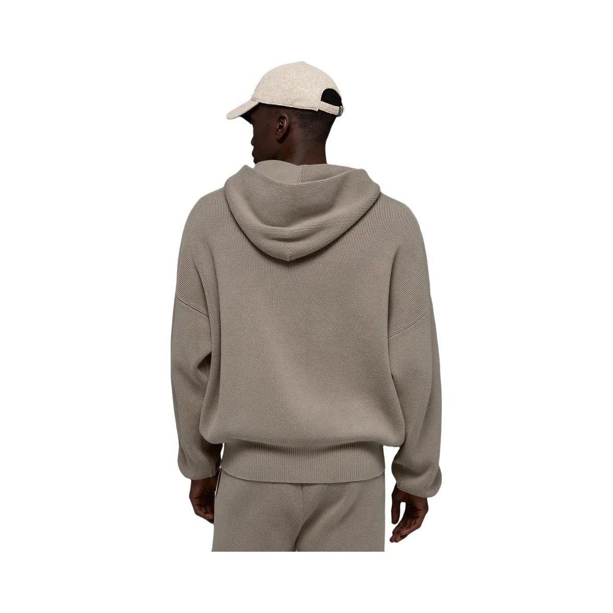 Alo Men's Scholar Hooded Sweater - Light Cocoa - HypeFly India View 3