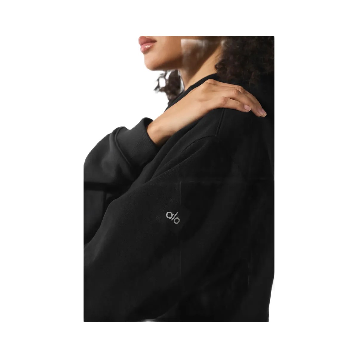 Alo Women's Make Waves Hoodie - Vintage Black Tonal - HypeFly India View 3