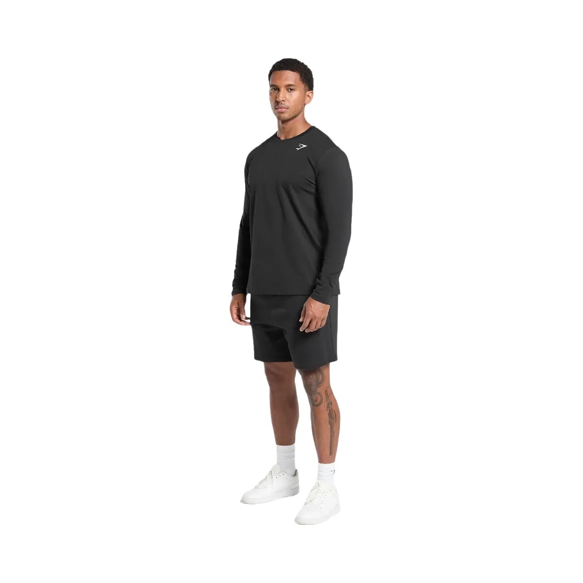 Gymshark Crest Long Sleeve T-Shirt - Black - HypeFly India View 5