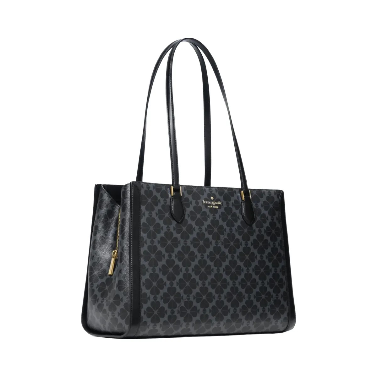 Kate Spade Signature Spade Flower East West Large Laptop Tote Black - HypeFly India View 3