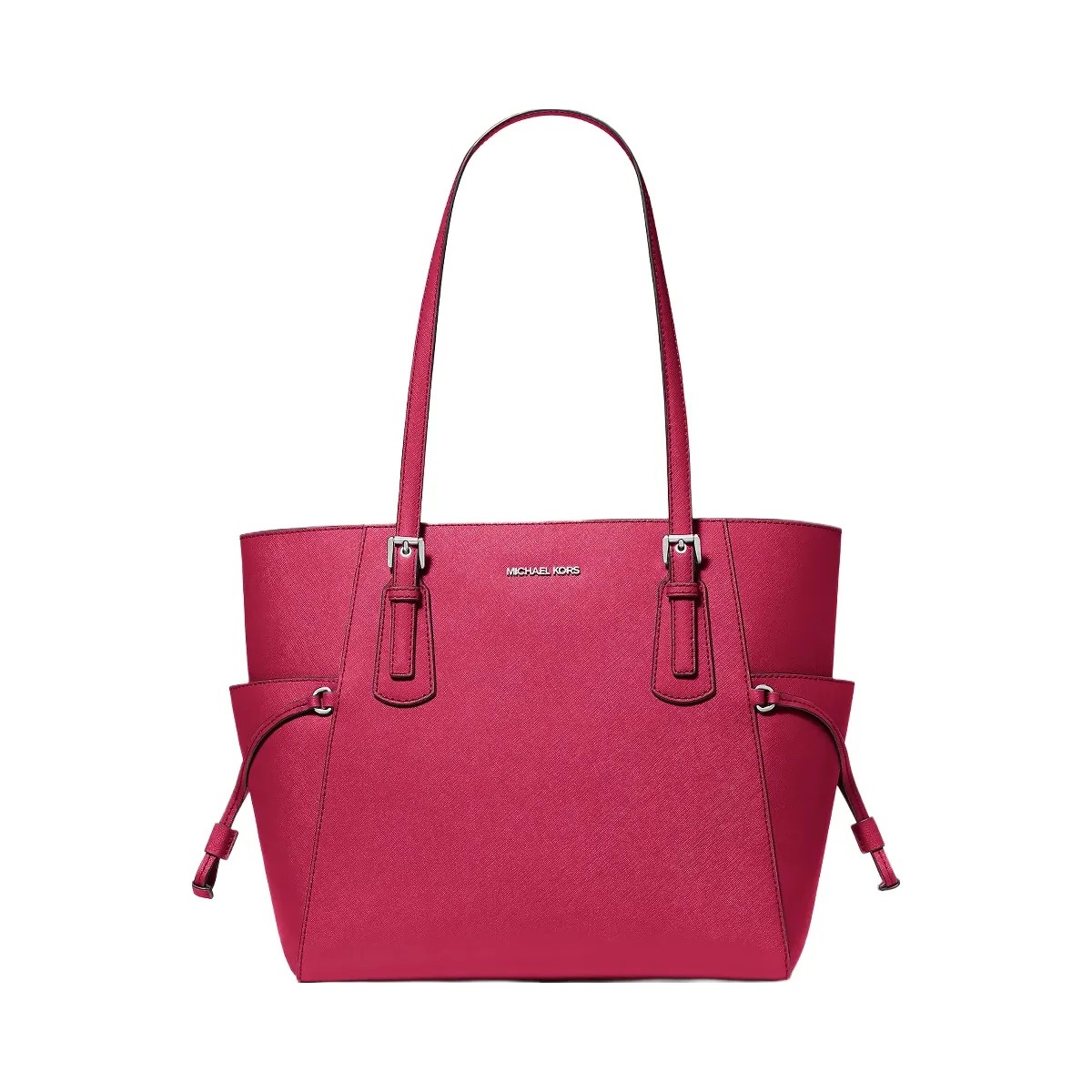 Michael Kors Voyager Large Saffiano Leather Tote Bag Dk Raspberry - HypeFly India View 1
