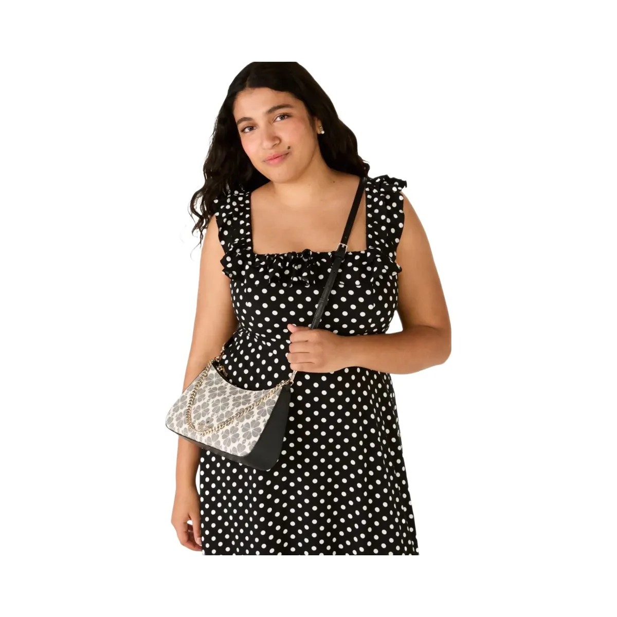 Kate Spade Signature Spade Flower Medium Convertible Crossbody Black Multi - HypeFly India View 2