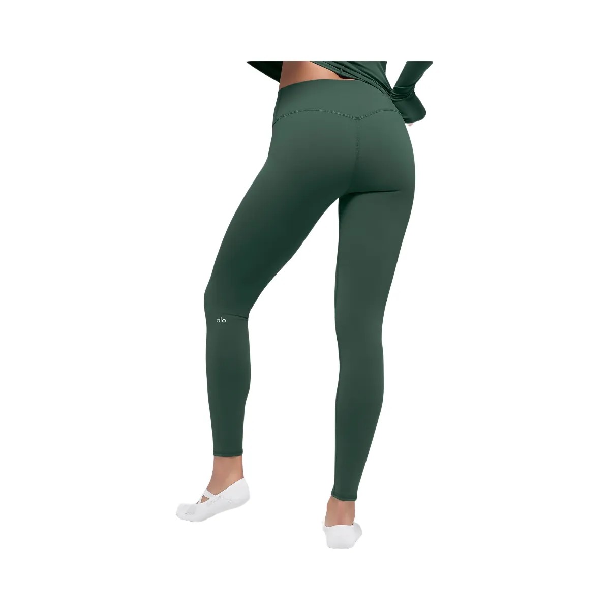 Alo Women's Airbrush Winter Warm High-Waist Nocturne Legging - Clover Green - HypeFly India View 3