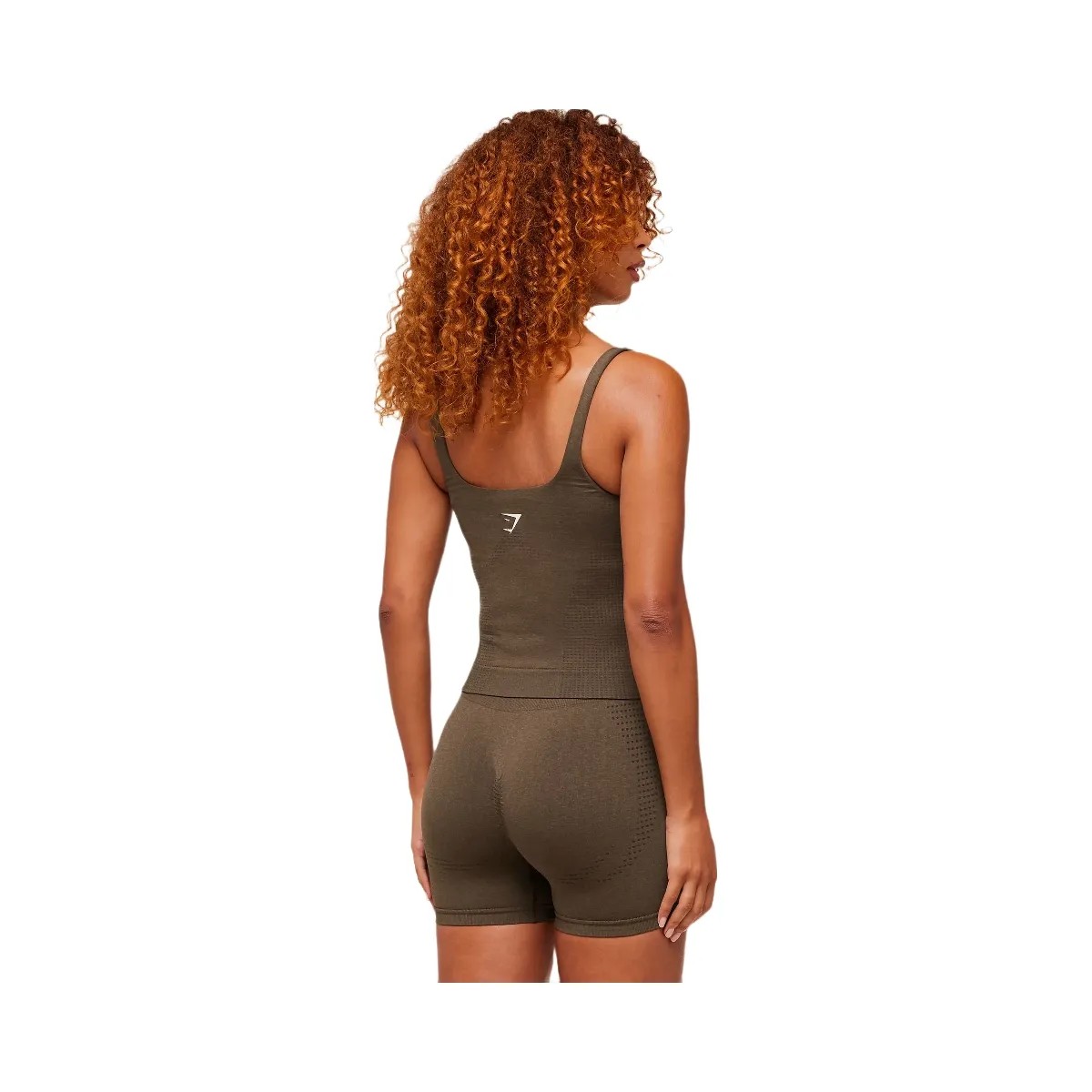 Gymshark Vital Tank With Shelf - Espresso Marl - HypeFly India View 4