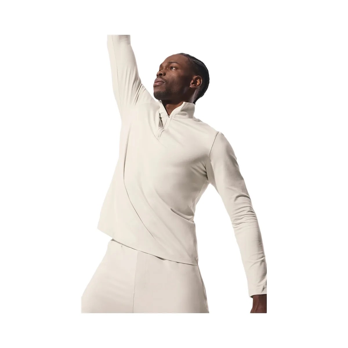 Alo Men's Conquer 1/4 Zip Reform Long Sleeve - Bone - HypeFly India View 2