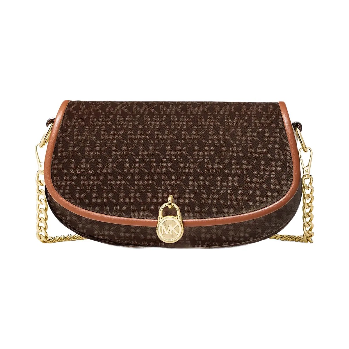 Michael Kors Mila Small Signature Logo Crossbody Bag Brown - HypeFly India View 1