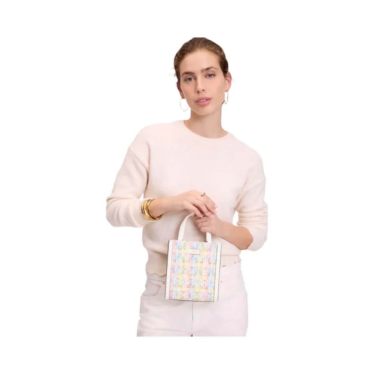 Kate Spade Manhattan Tweed Mini Tote Multi - HypeFly India View 2