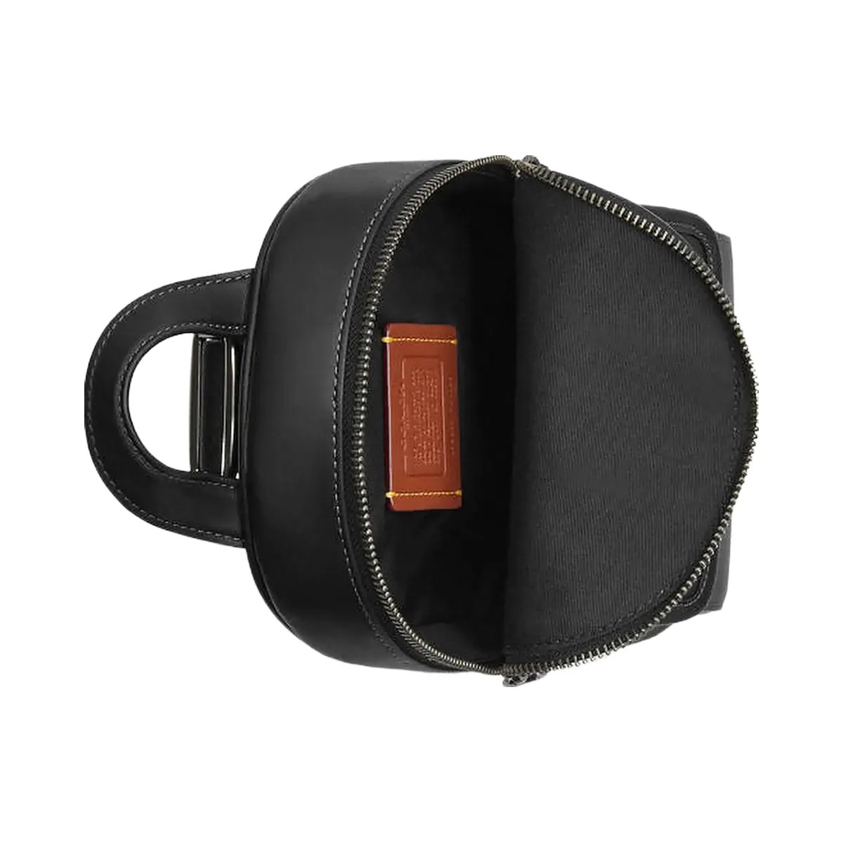 Coach Small Turnlock Sling Pack Smooth Leather-Gunmetal-Black - HypeFly India View 4