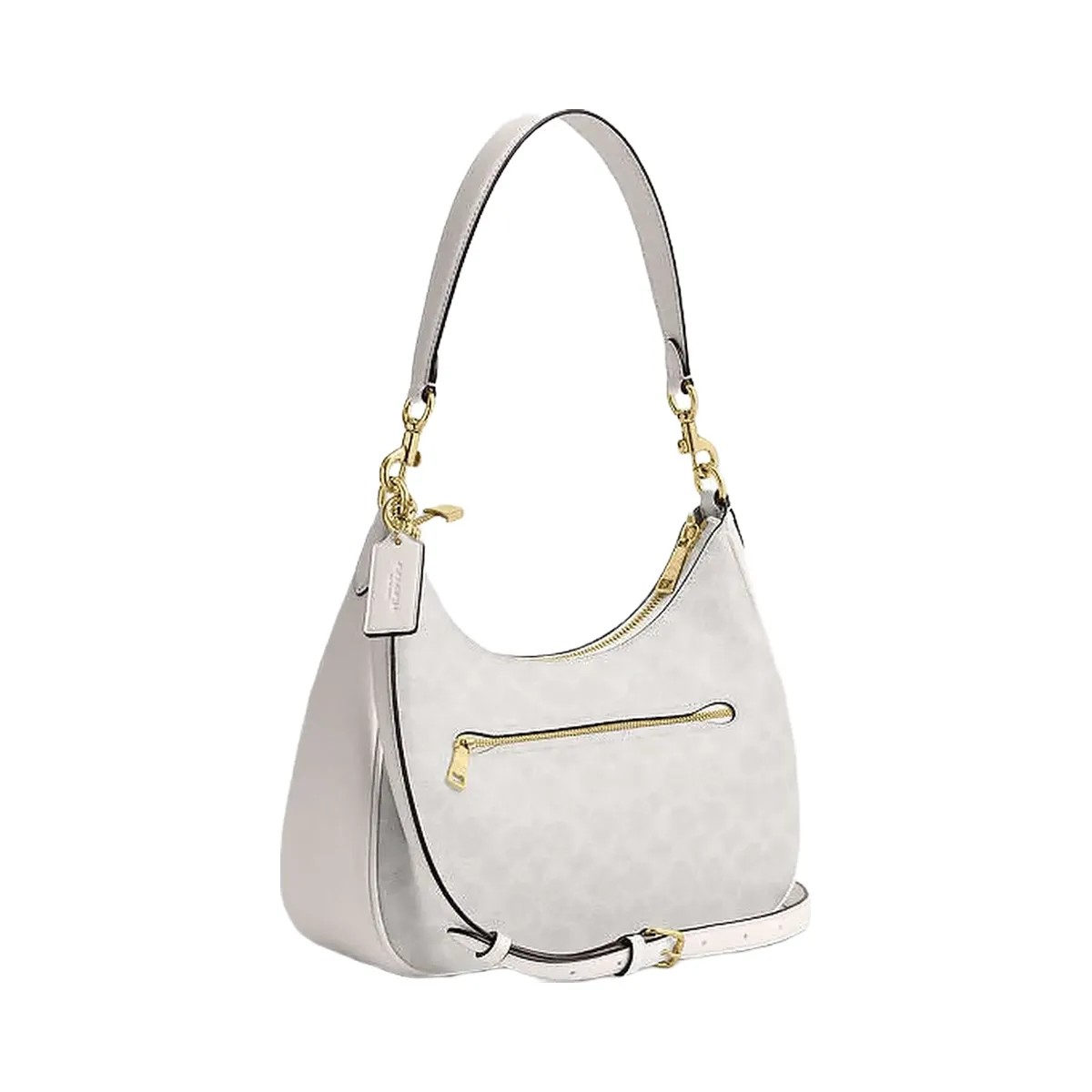 Coach Teri Hobo Bag In Signature Canvas Signature Canvas-Gold-White-Chalk - HypeFly India View 1