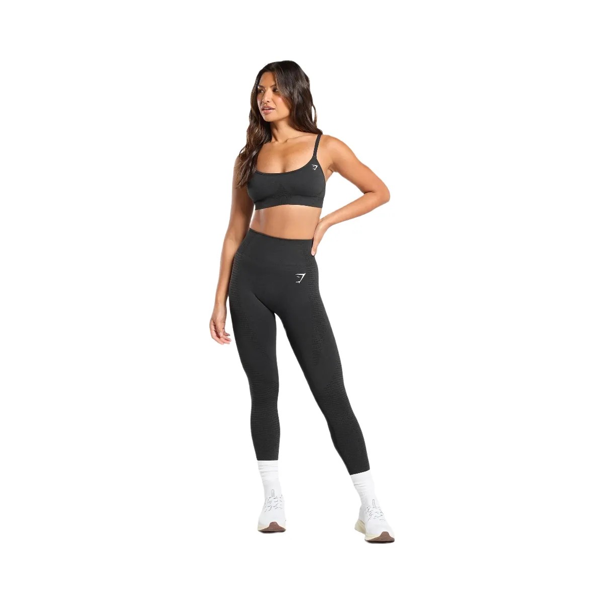 Gymshark Vital Sports Bra - Black Marl - HypeFly India View 4