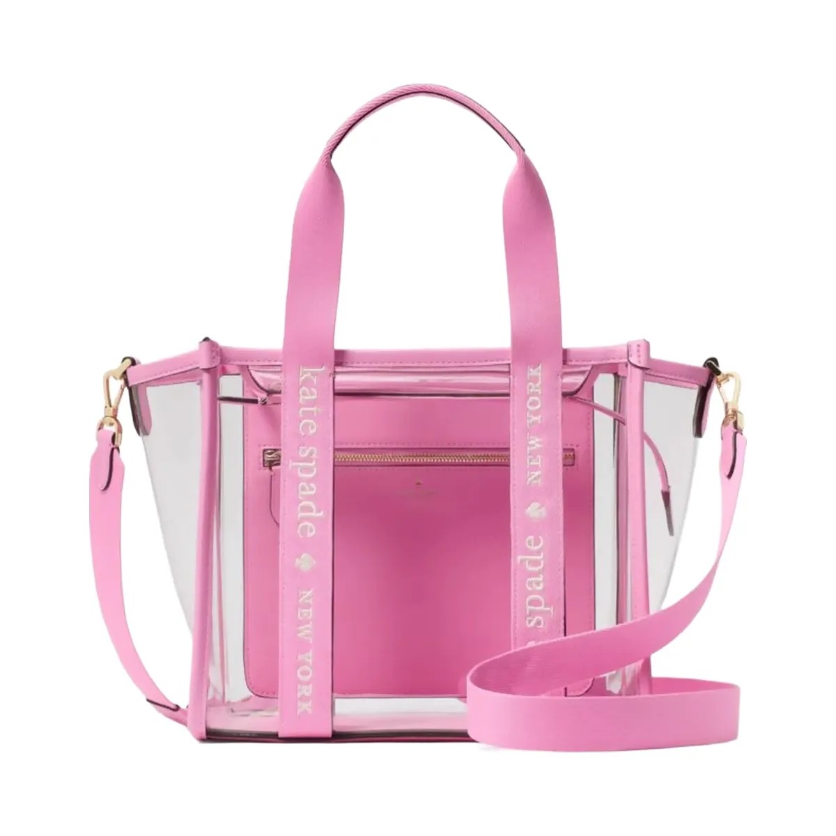Kate Spade Kip Clear Small Tote Surf Pink - HypeFly India View 1