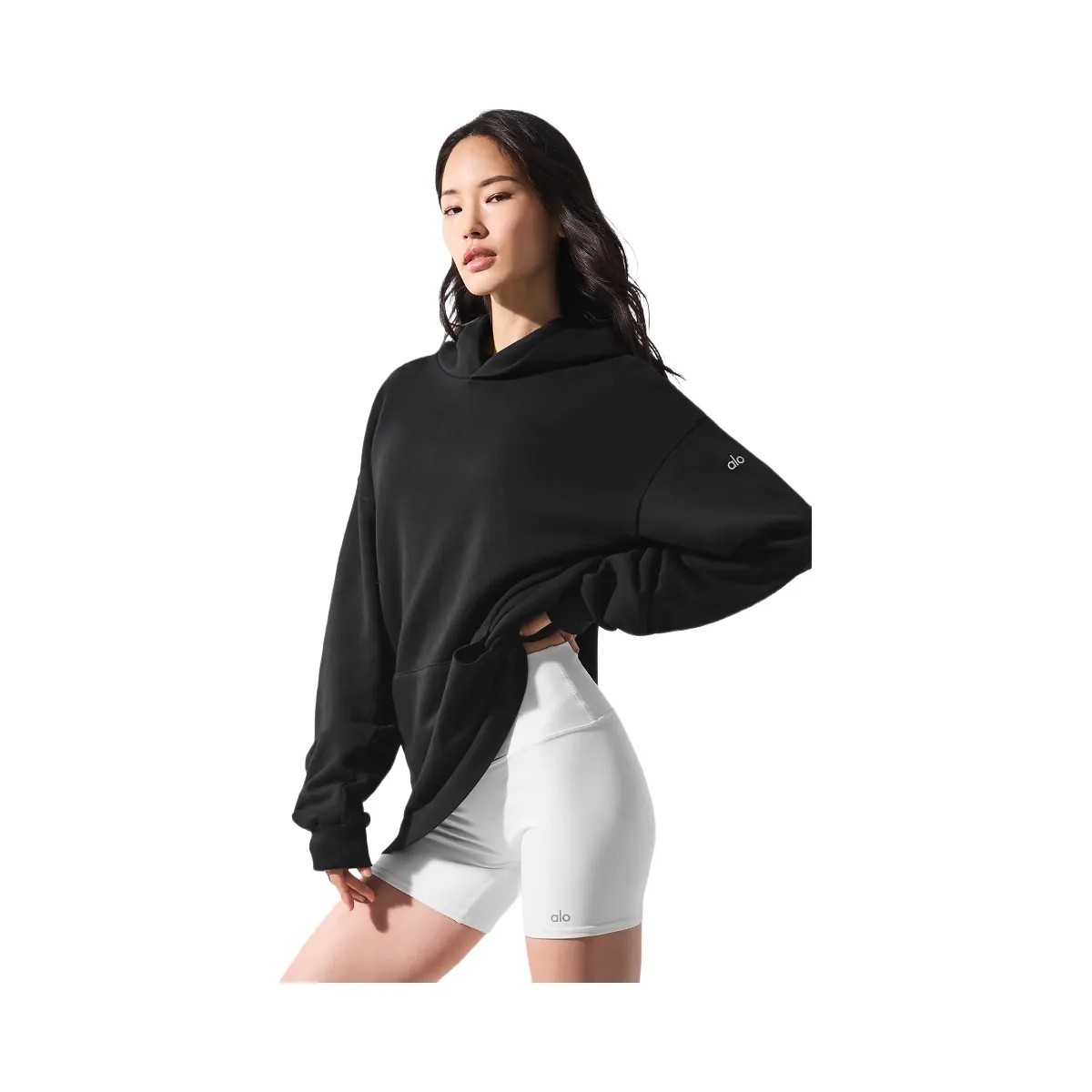 Alo Women's Chill Hoodie - Black - HypeFly India View 3