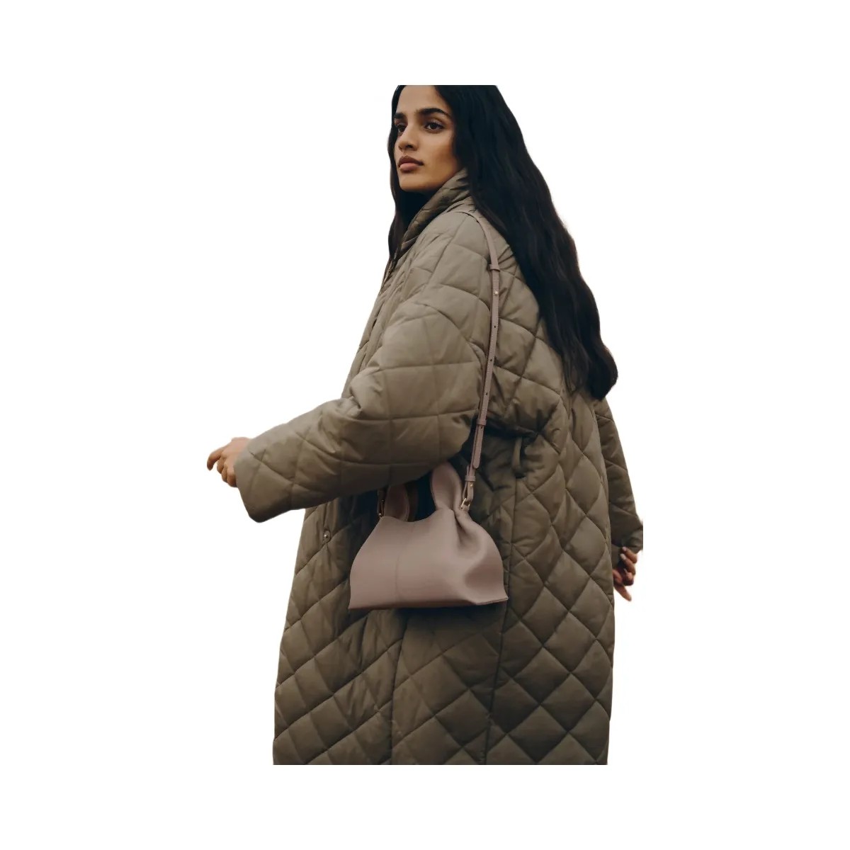 Polene Numero Neuf Mini Textured Taupe - HypeFly India View 4