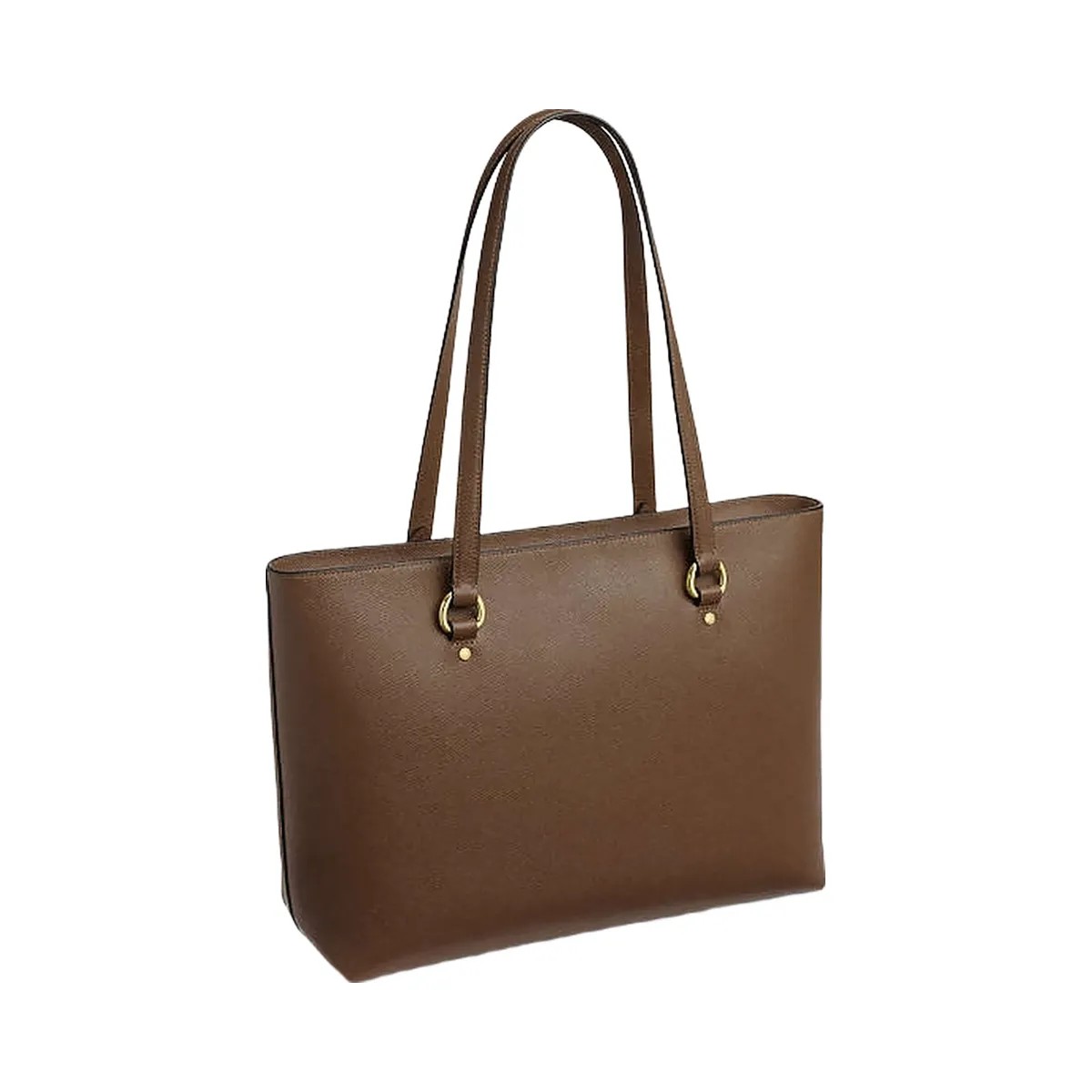 Coach Station Tote Bag Crossgrain Leather-Gold-Dark Stone - HypeFly India View 2