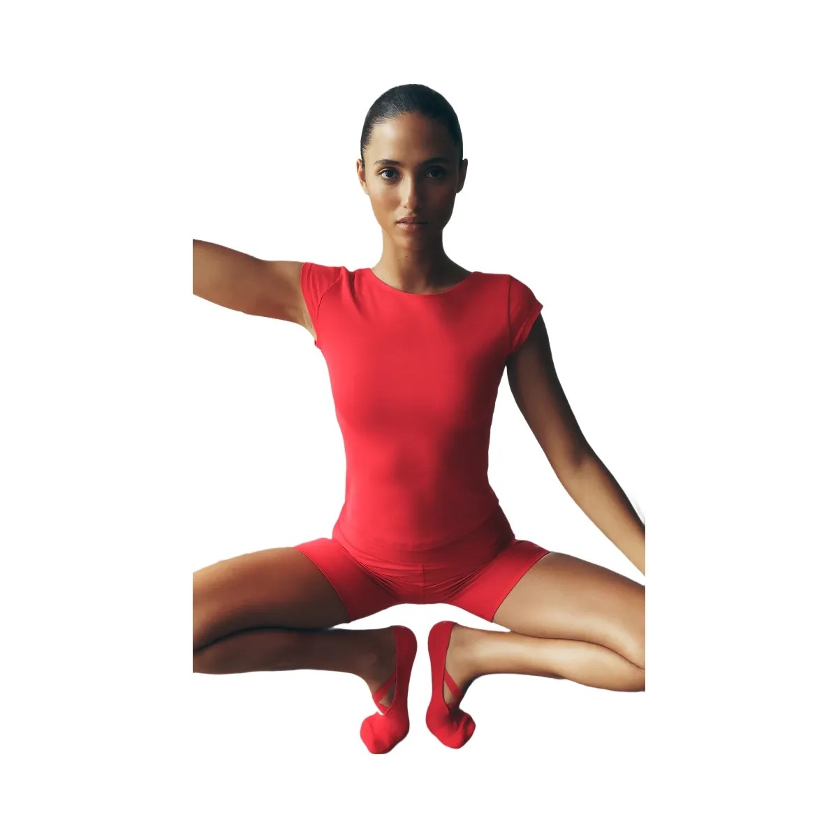Alo Women's soft Back For More Tee - Bright Red - HypeFly India View 5