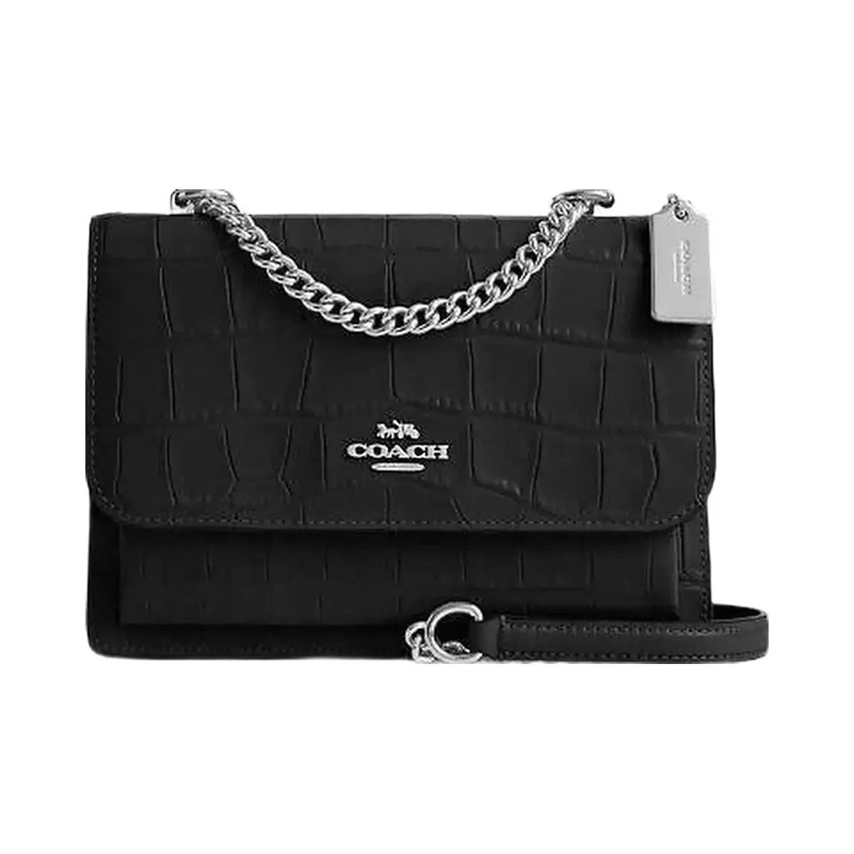 Coach Klare Crossbody Bag Novelty Leather-Silver-Black - HypeFly India View 1