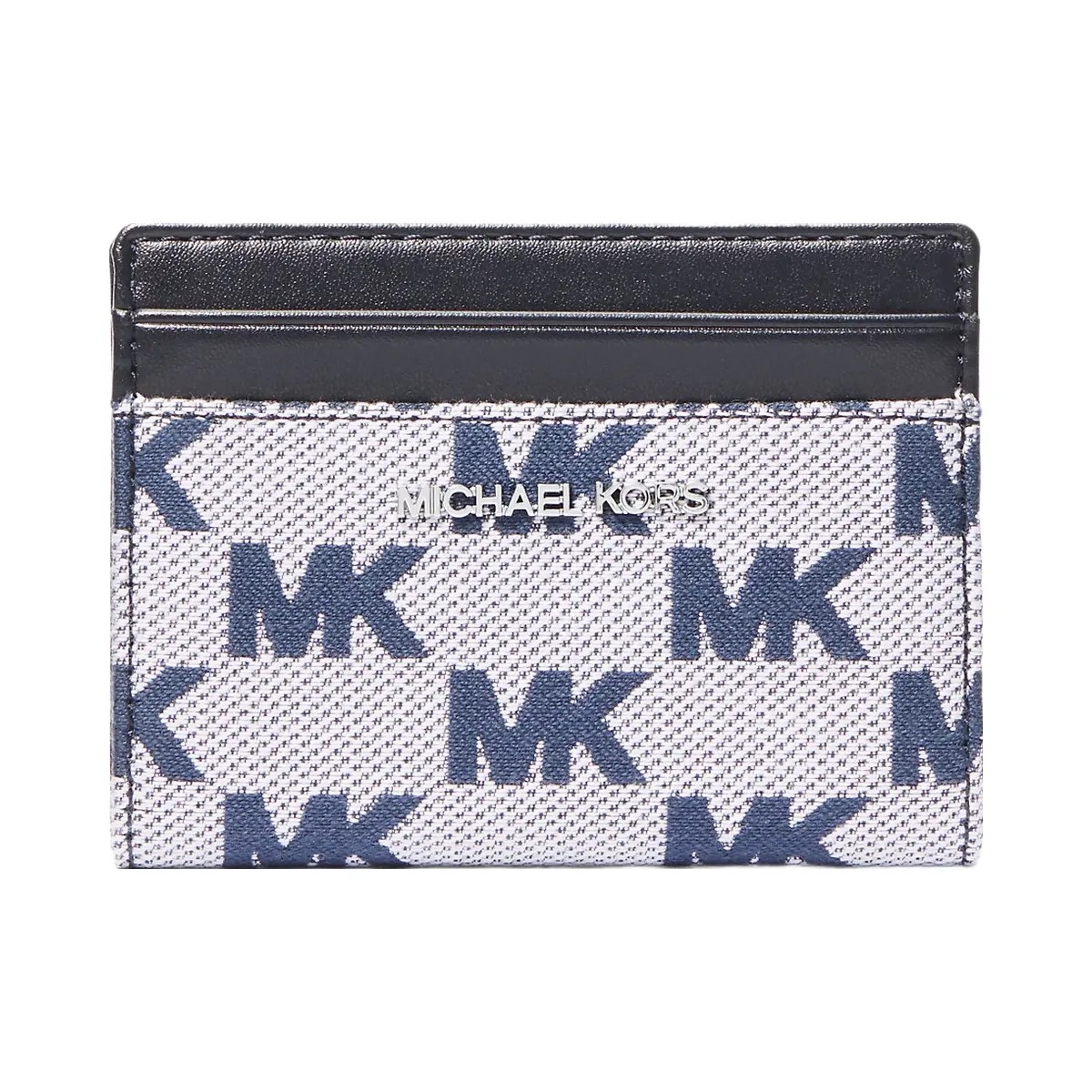Michael Kors Cooper Logo Jacquard Bi-Fold Wallet Navy - HypeFly India View 1