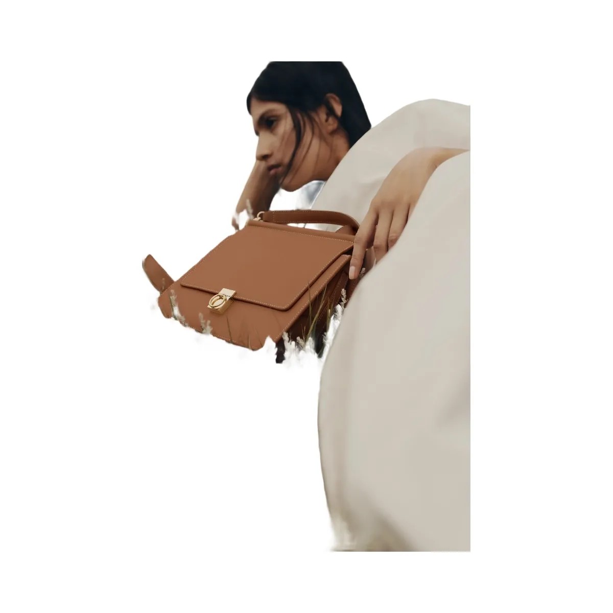 Polene Numero Sept Textured Camel - HypeFly India View 2