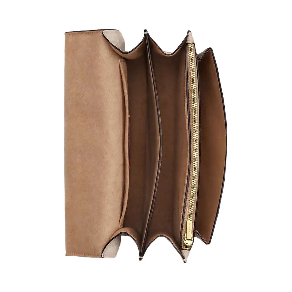 Coach Klare Crossbody Bag In Blocked Signature Canvas Signature Canvas-Gold-Sand-Tan - HypeFly India View 3