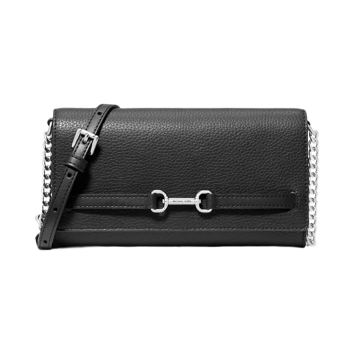 Michael Kors Carson Large Pebbled Leather Convertible Crossbody Bag Black - HypeFly India View 1