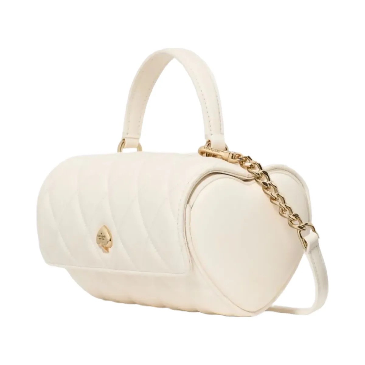Kate Spade Heart Barrel Quilted Crossbody Meringue - HypeFly India View 3