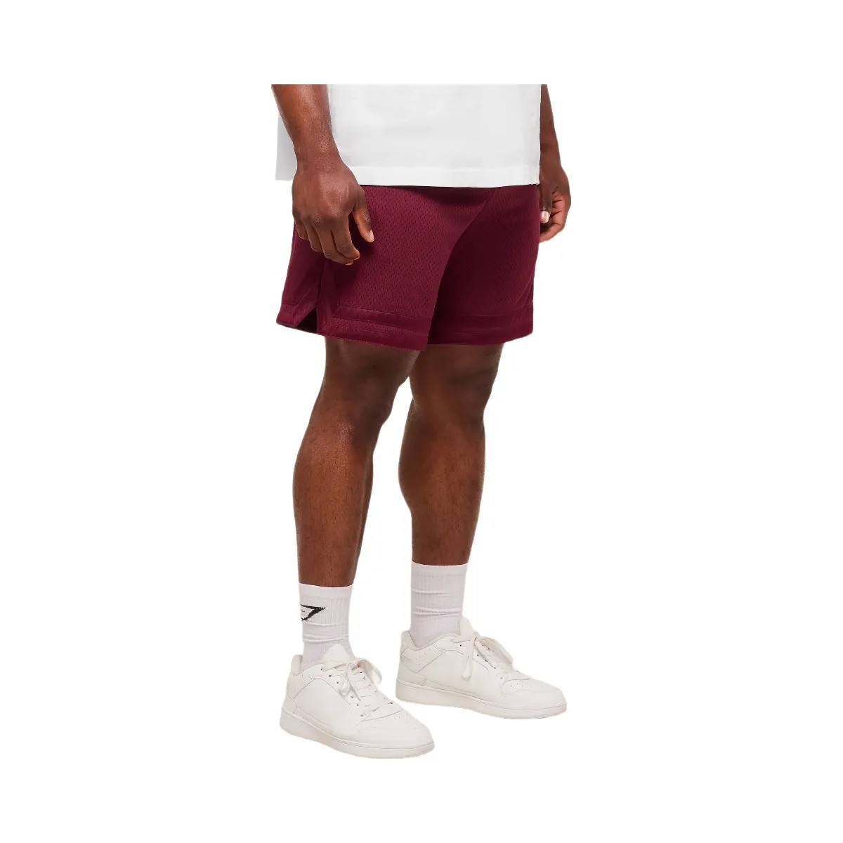 Gymshark Campus Mesh Shorts - Rich Maroon - HypeFly India View 3