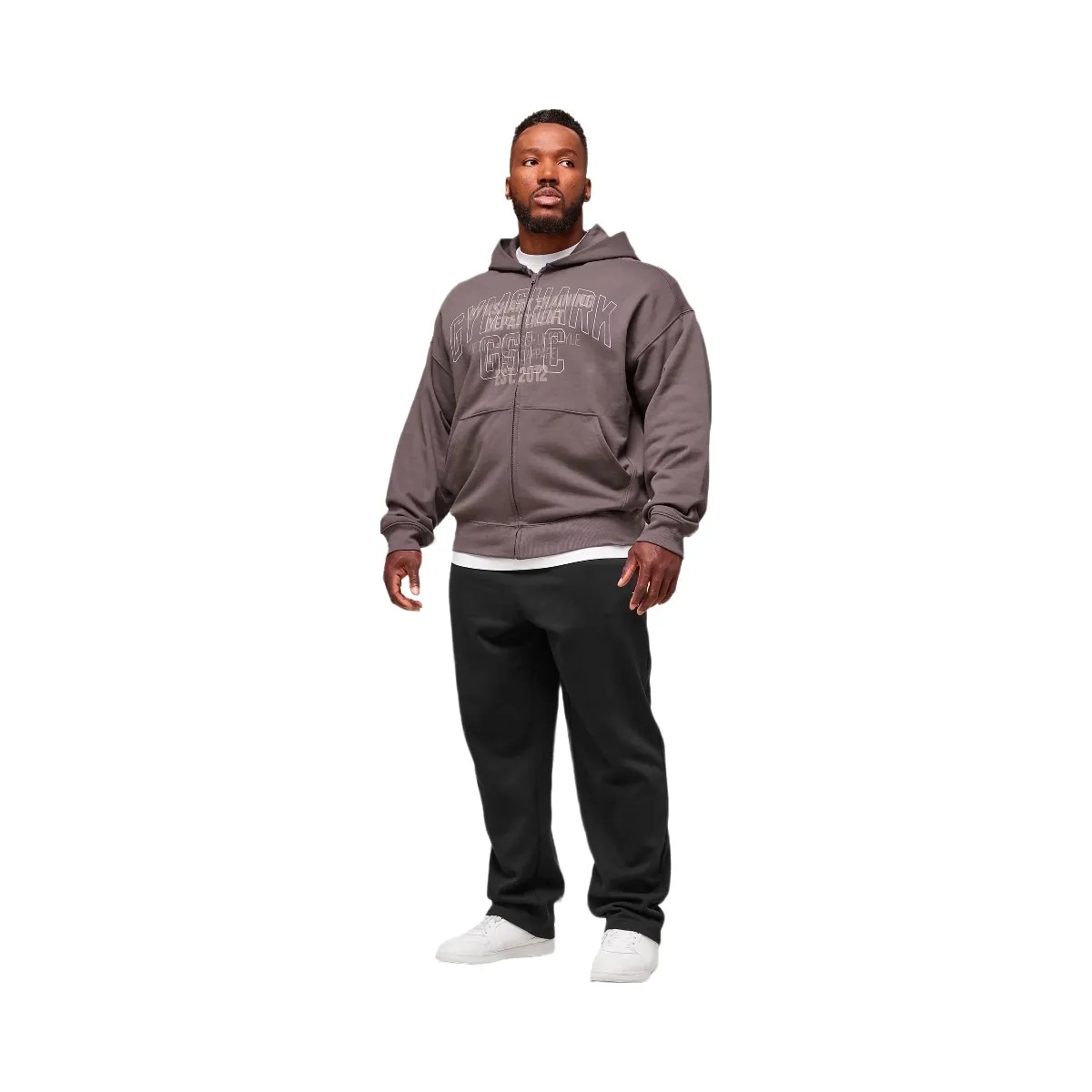 Gymshark Authentic Apparel Zip Up Hoodie - Brushed Purple - HypeFly India View 3