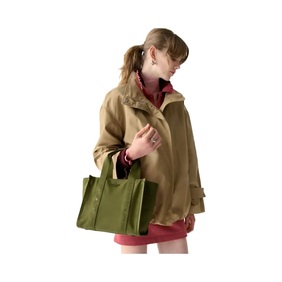 Kate Spade Kip Nylon Small Tote Enchanted Green - HypeFly India View 2