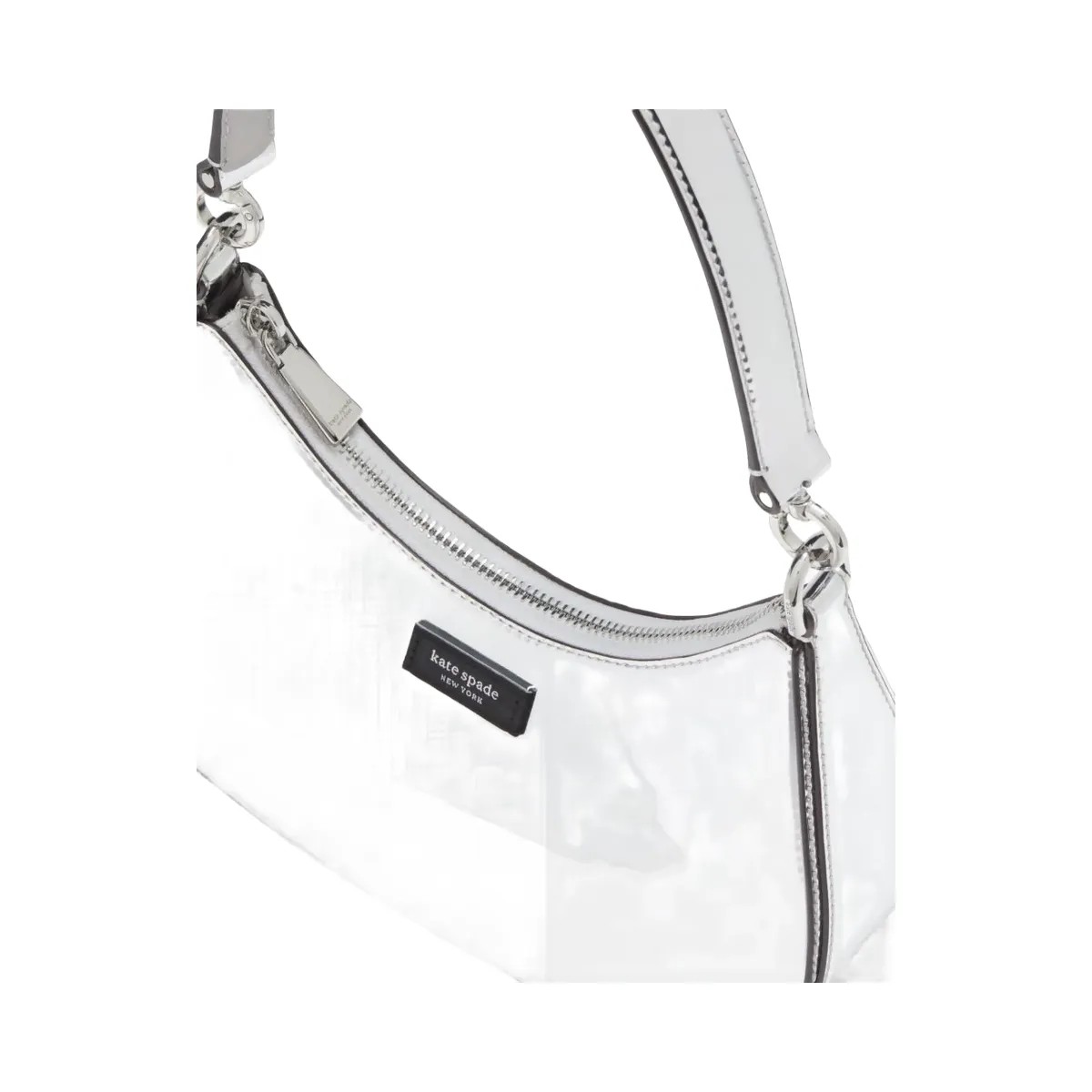 Kate Spade Sam Icon Metallic Small Convertible Crossbody Silver - HypeFly India View 6