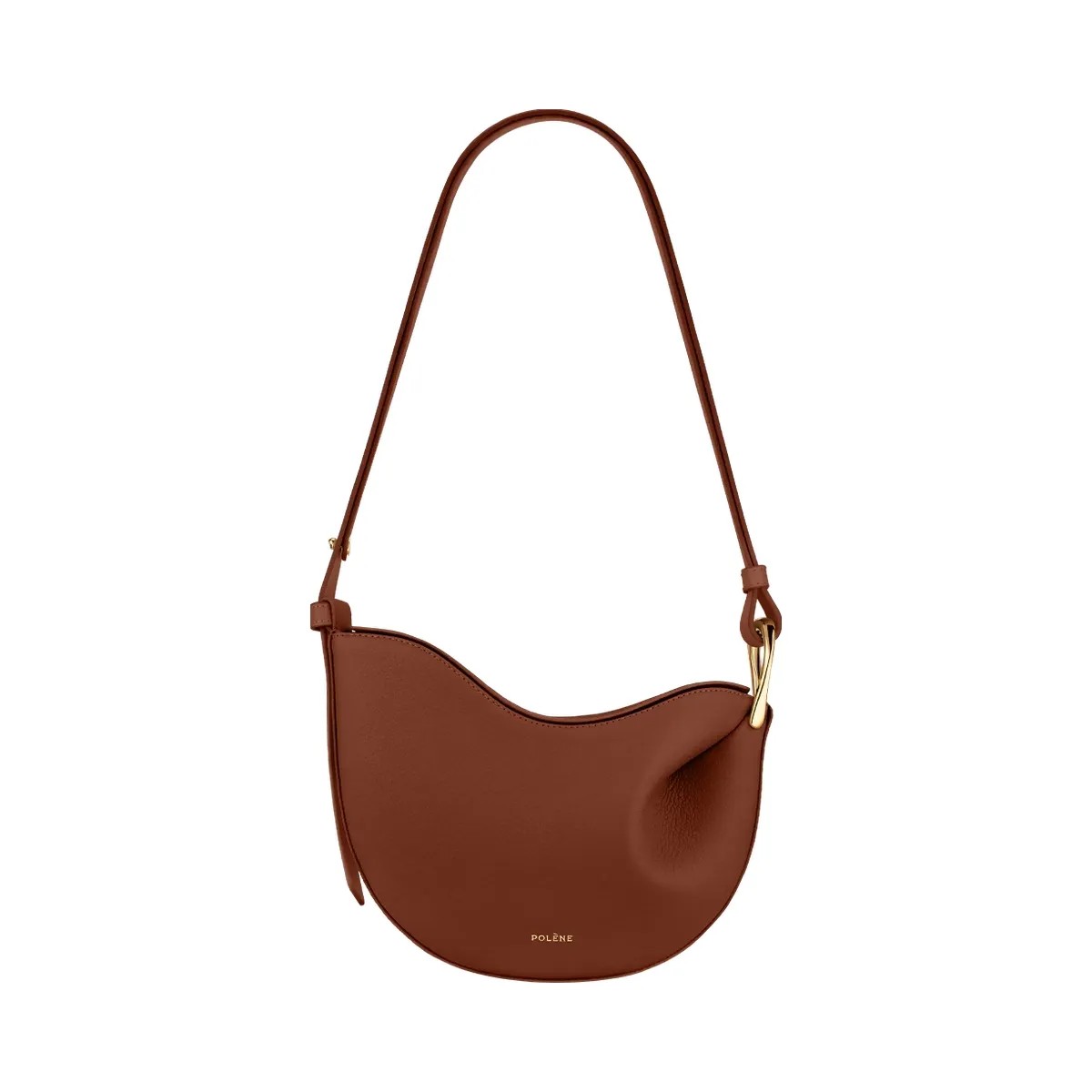 Polene Tonca Textured Cognac - HypeFly India View 1