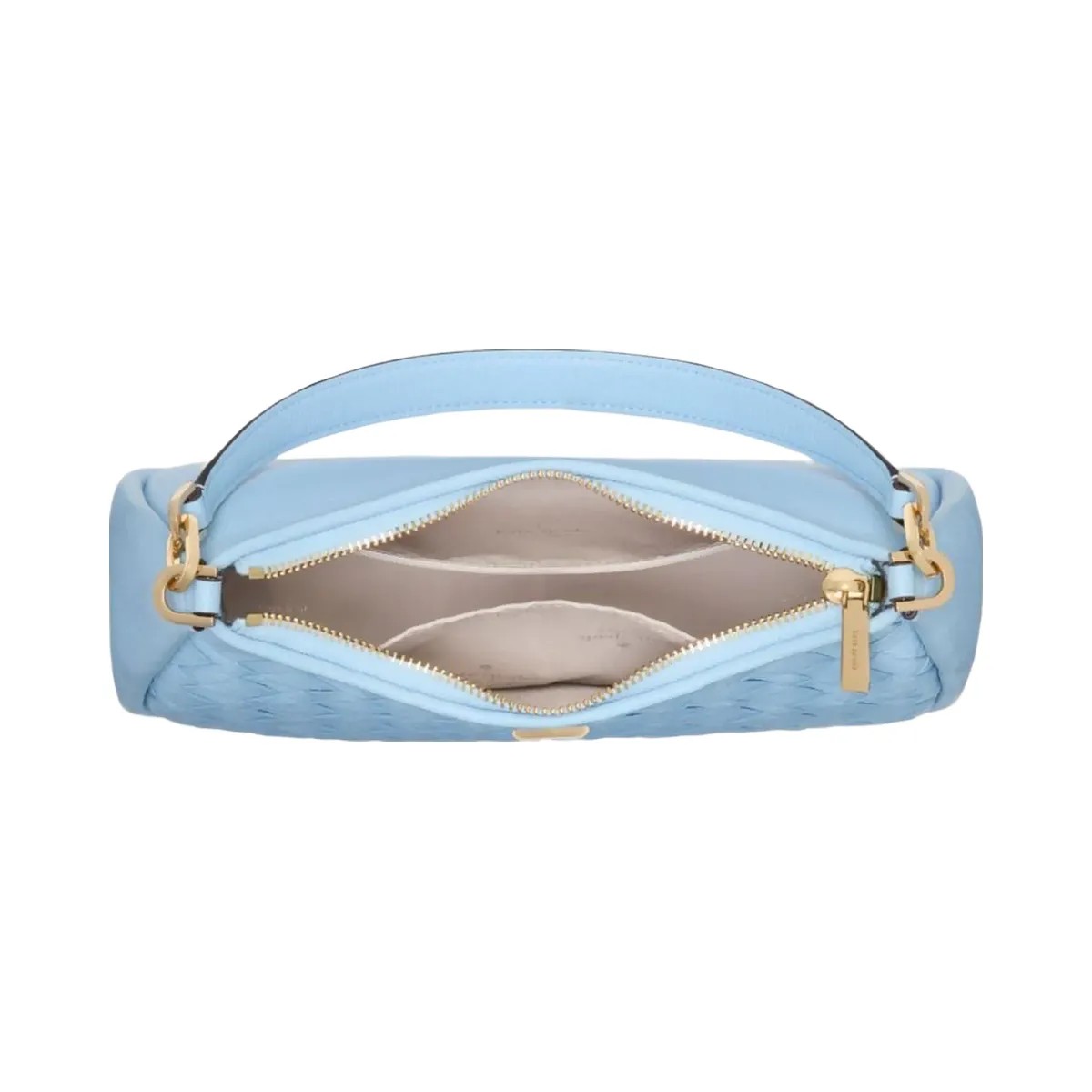 Kate Spade Kayla Woven Leather Small Convertible Shoulder Bag Montauk Blue - HypeFly India View 4