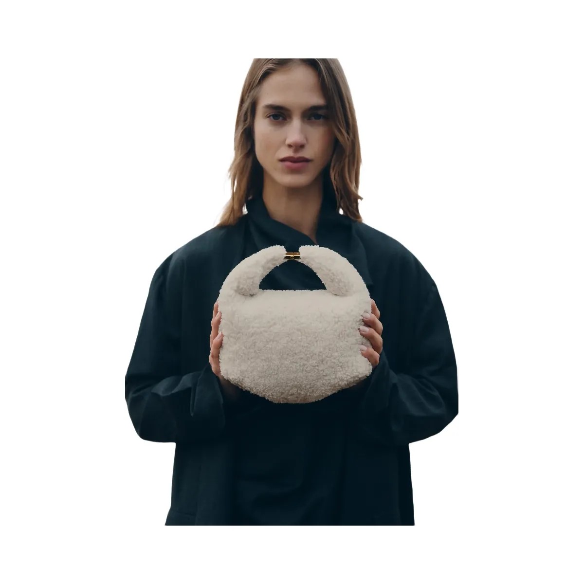 Polene Beri Ecru Shearling - HypeFly India View 8