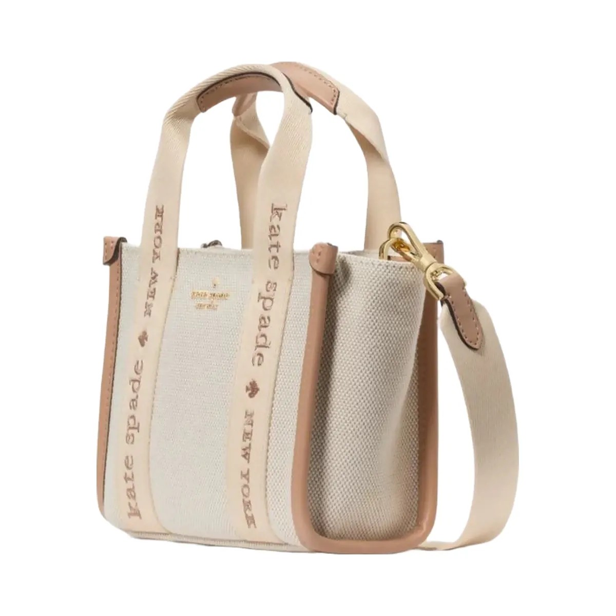Kate Spade Kip Canvas Mini Tote Light Fawn Multi - HypeFly India View 3