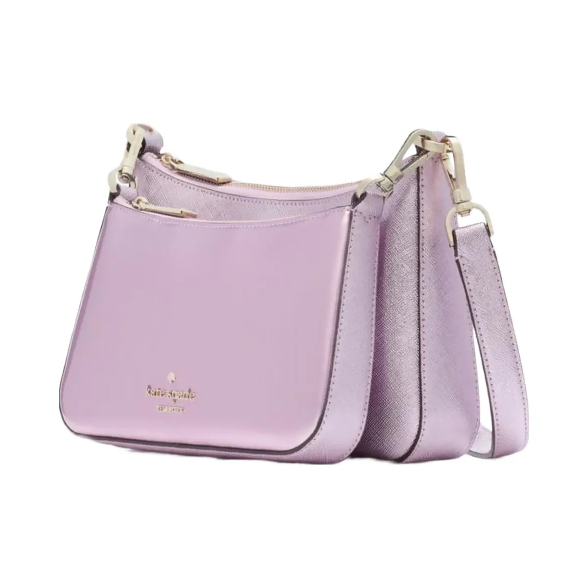 Kate Spade Duet Patent Crossbody Duo Quartz Pink - HypeFly India View 4