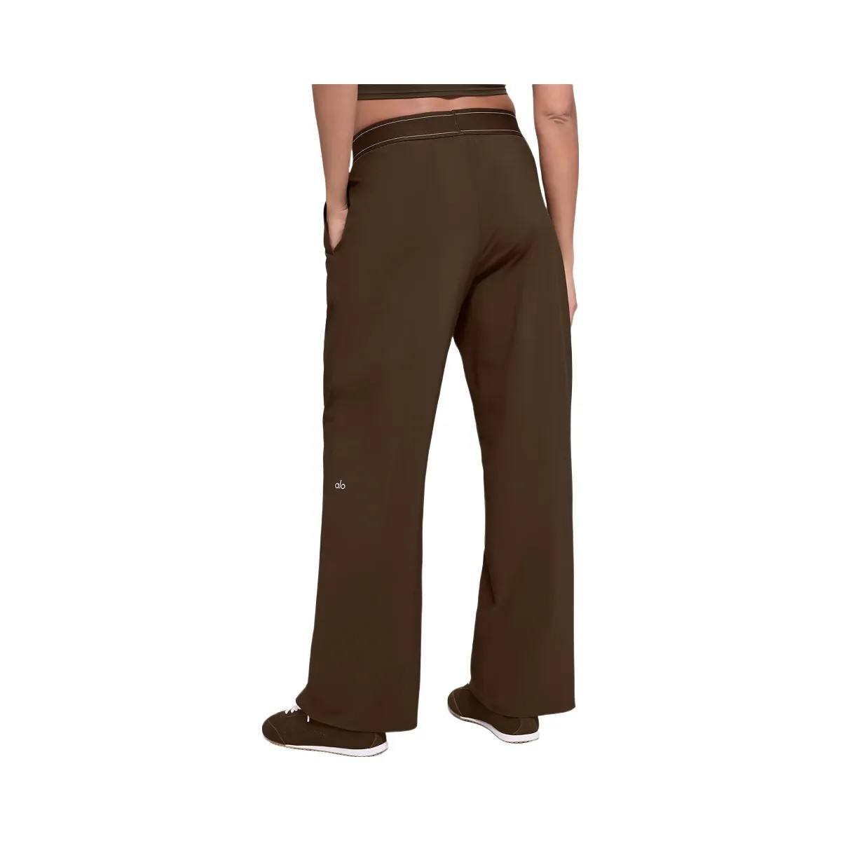 Alo Women's Suit Up Trouser (Regular) - Espresso - HypeFly India View 4