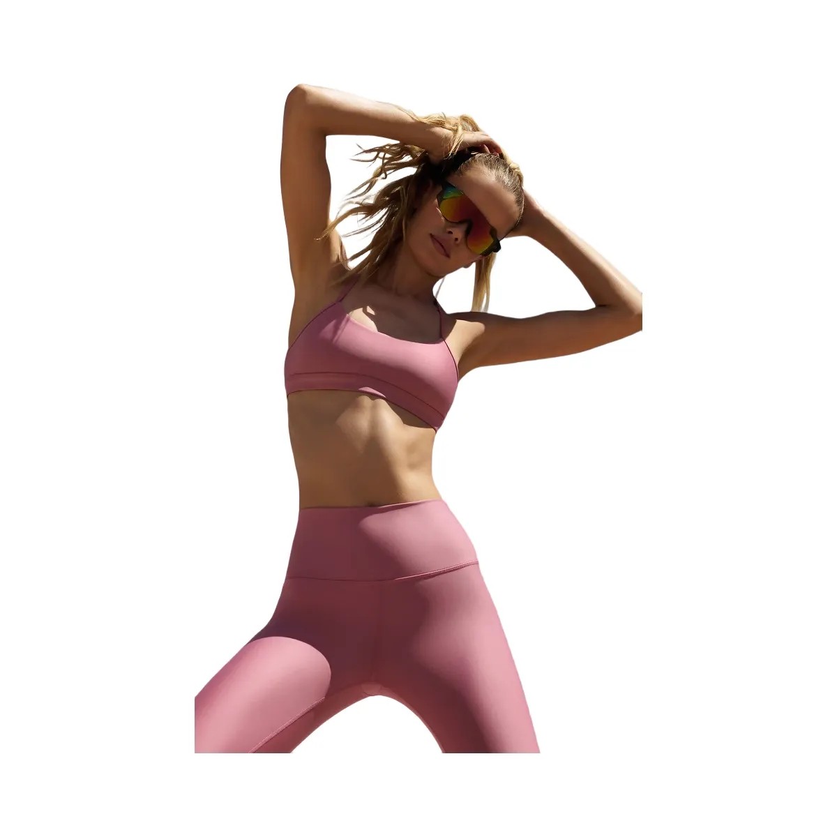Alo Women's Airlift Intrigue Bra - Pink Wild Rose - HypeFly India View 6
